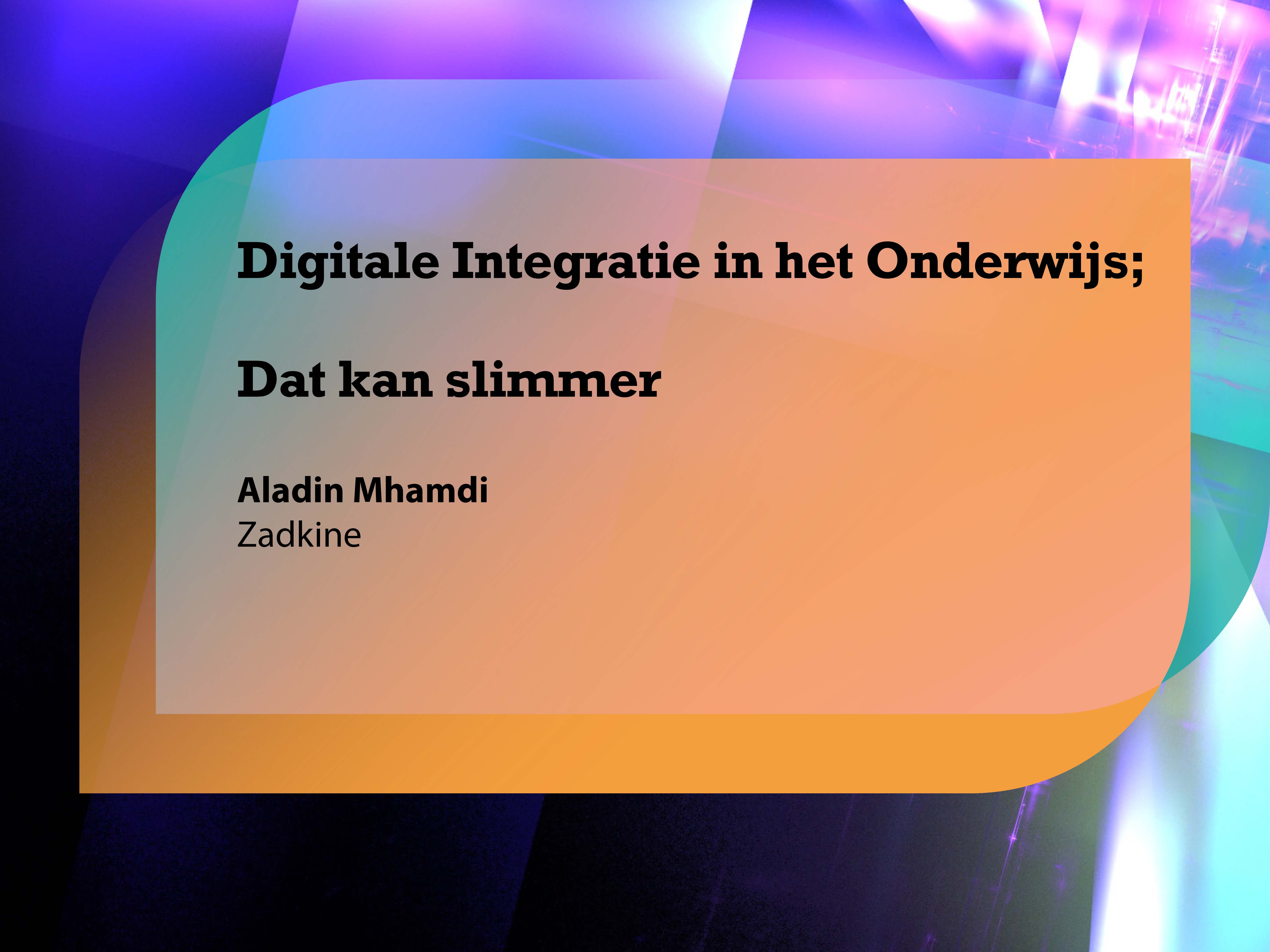 1.2 Digitale Integratie Onderwijs